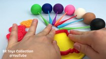 Play-Doh Lollipops Candy with Ben & Holly Peppa Pig Ice Cream Molds Learn Colo