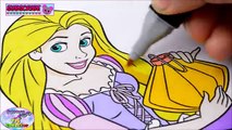 Disney Princess Ariel Belle Rapunzel Merida Coloring Book Surprise Egg and Toy Collector SETC
