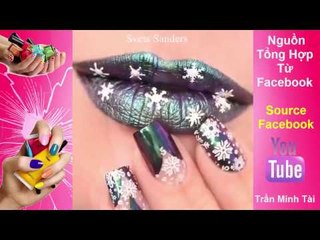 Vẽ mẫu nails hình bông tuyết cho mùa giáng sinh 2016 | Trần Minh Tài