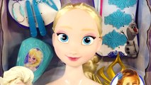 Disney Frozen Elsa Styling Head Amy Jo Wears & Shares Hair Accessories Toys by DCTC Peppa