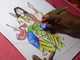 How to Draw Lord Ayyappa Swamy Color Drawing Step by step