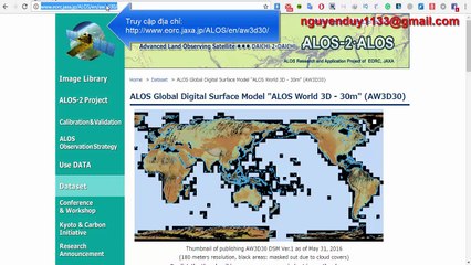 Tải dữ liệu ALOS Global DSM miễn phí ở độ phân giải không gian 30m
