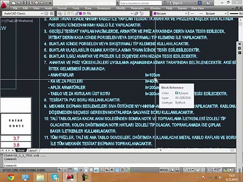 AUTOCAD ELEKTRİK PROJE ÇİZİM 8