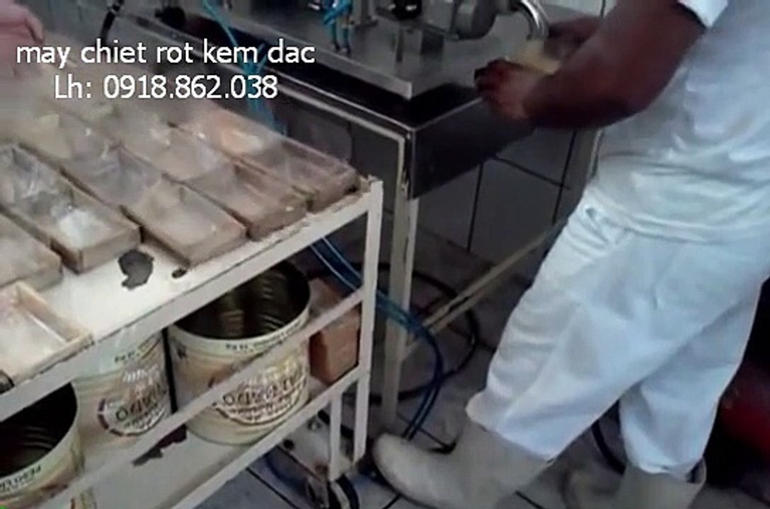 máy chiết rót dịch sệt bán tự động, máy chiết rót kem đặc Lh098.656.1979