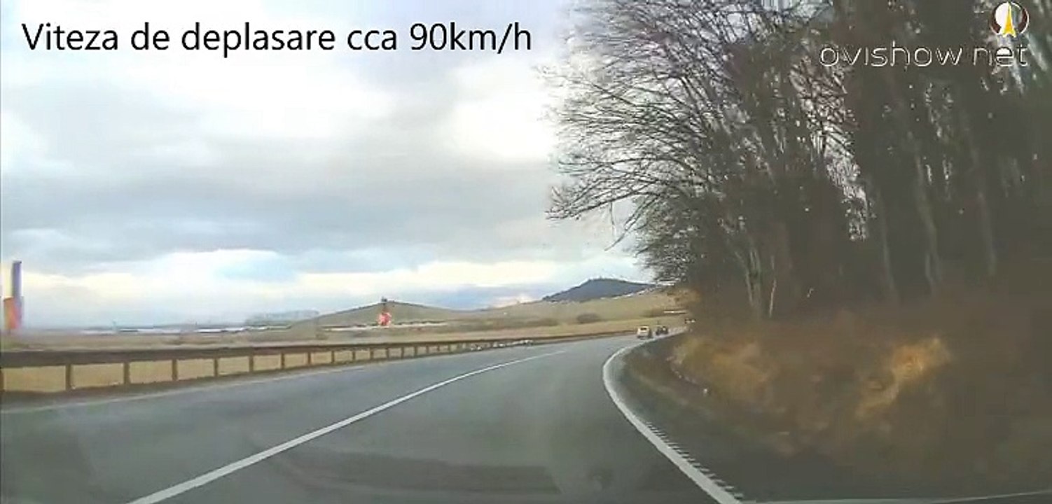Privește ce se întâmplă dacă intri cu 90 KM/H într-o curbă pe DN1 FĂGĂRAȘ-BRAȘOV. Urmează IMAGINI ȘOCANTE!