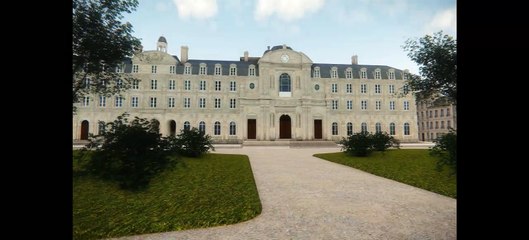 Visite de l'hôtel de ville de Caen en 1936