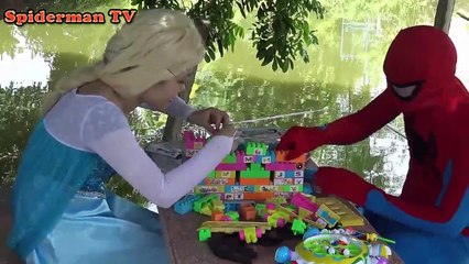 Venom Spiderman vs elsa No smoking in the public Pink Spidergirl fun superheroes in real life-fiktc