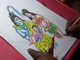 Ayyappan Birth Lord Shiva and Mohini Ayyappa Color Drawing