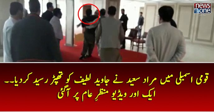 PTI's Murad Saeed punches PML-N Javed Latif outside parliament lobby