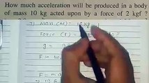 ICSE physics numericals of Force for class 10 senila publication part 1