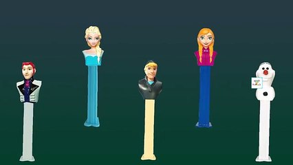 Frozen Pez Dispenser Finger Family Song | Disney Frozen Daddy Finger Songs