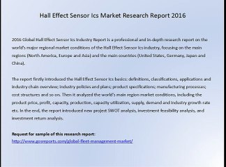 Hall Effect Sensor Ics Market Research Report 2016