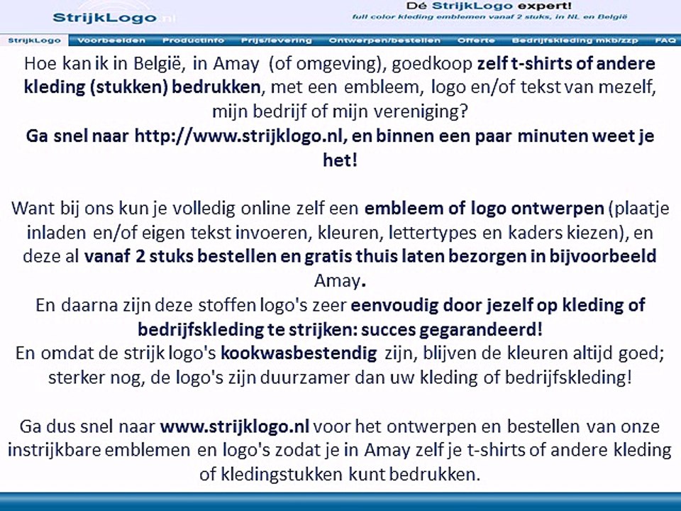 Zelf kleding bedrukken Amay