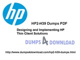Updated And Free HP2-H39 Exam Preparation - Dumps4Download.com