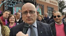 Carinaro (CE) - Sciopero dei lavoratori LSU al comune (09.03.17)