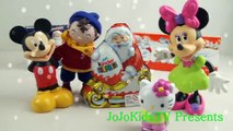 Открываем Киндер сюрприз яйца Микки Маус Минни Рождество Привет Китти и Нодди JoJoKids ТВ™