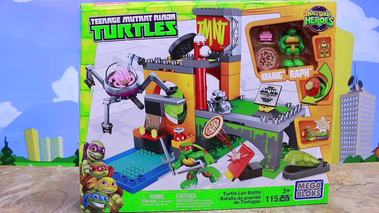 Teenage Mutant Ninja Turtles Mega Bloks Racer Fighting Classic Krang Giant Robot in Sewer
