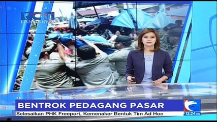 Ricuh Pembongkaran Kios Pedagang