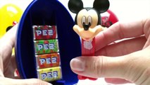 MICKEY MOUSE & MINNIE MOUSE PEZ CANDY DISPENSERS COLLECTION SURPRISE EGGS DISNEY TOYS VIDEOS