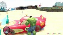 Hulk, Frozen Elsa & Disney Cars Lightning McQueen and Nursery Rhymes for Children