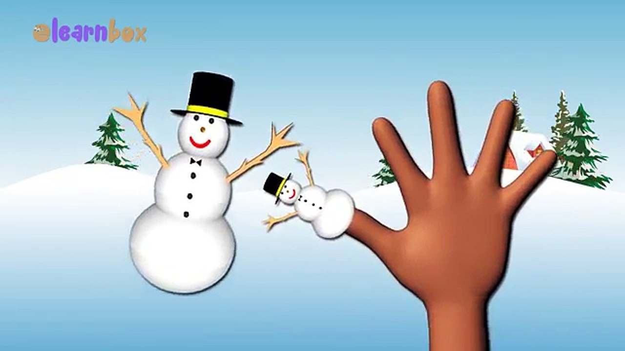 Snowman Cartoons Animation Singing Finger Family Nursery Rhymes for Preschool Childrens Song