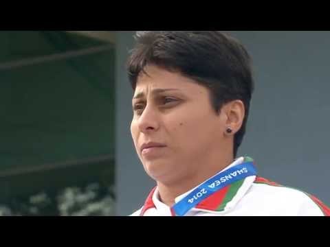 Women's discus F57 | Victory Ceremony | 2014 IPC Athletics European Championships Swansea