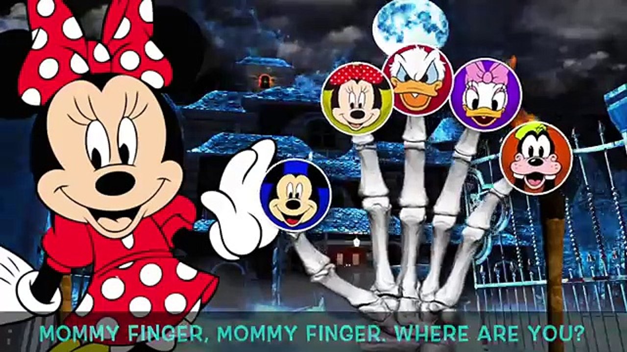 Skeleton Mickey Mouse Halloween Masks Finger Family Song! Halloween Song for Kids | Kids S