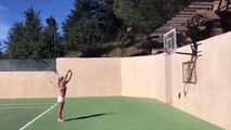 Britney Spears playing Basketball