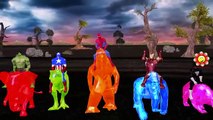 Finger Family Mega Collection Spiderman Vs Gummy Gorilla | SuperHeroes Dinosaurs Finger Fa