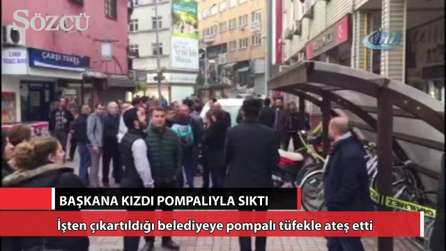 Başkana kızdı, makamına kurşun yağdırdı