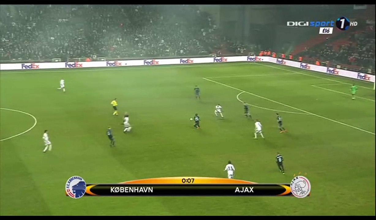 Rasmus Falk Jensen Goal HD - FC Copenhagen 1-0 Ajax - 09.03.2017
