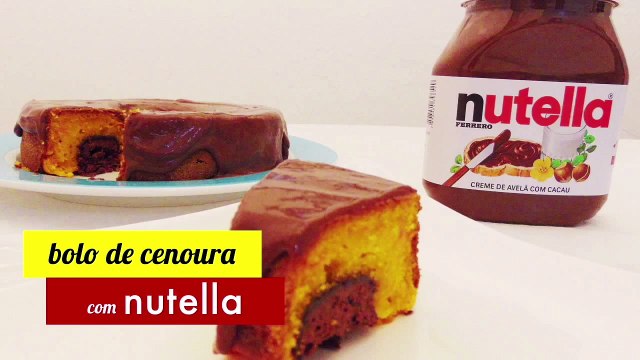 Receita fácil de Bolo de Cenoura com recheio de Nutella por Gordices S.A.