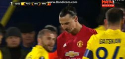 Zlatan Ibrahimovic Fight - FC Rostov vs Manchester United - Europa League - 09/03/2017