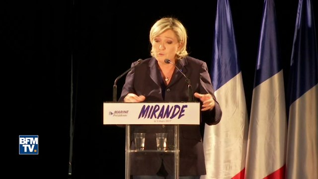 Comme Mélenchon, les candidats à la présidentielle sont des hologrammes , pour Marine Le Pen