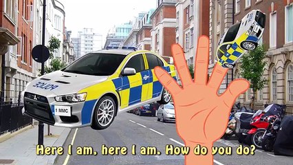 Finger Family Police Car Animation For Children | Daddy Finger Songs | Nursery Rhymes Collection