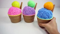 Learn Colors Clay Foam Ice Cream Cups Surprise Toys Minions Spiderman Hello Kitty Toys Story-ECFu8