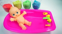 Learn Colors Kinetic Sand Baby Doll Bath Time with Animal Moldeling Creative For Kids-F4h-R9WM