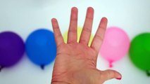 5 Wet Colours Balloons - Learn colors water balloon Finger Family nursery rhymes compilation-XFxtle