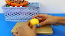 Pizza Cuttin Food VELCRO Cooking Toys For Children w_ M&Ms Vegetables & Fruits!-_GI7ByLFY