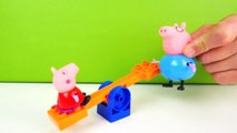 Peppa Pig - PURPLE SAND! Toy Trucks & Tractors LEGO House Play Doh Toys for Kids. Videos for kids-lXf8