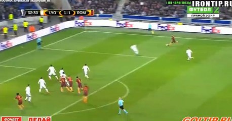 Fazio GOAL HD - Lyon 1-2 AS Roma 09.03.2017