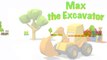 Cartoon and kids games. Excavator Max and surprise egg. Hot Cold game. Animation for kids.-E1-5w