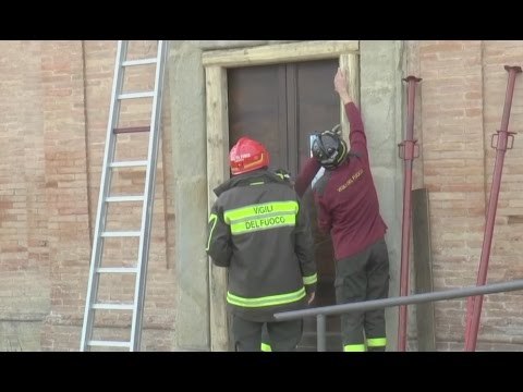 Camerino (MC) - Terremoto, messa in sicurezza Oratorio San Venanzietto (07.03.17)