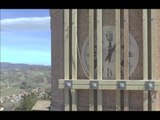 Camerino (MC) - Terremoto, lavori torre campanaria sinistra del Duomo (06.03.17)
