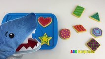 PET SHARK Eats Cookies Learn Shapes with Baking Cookies Toy Playset for Kids ABC Surprises-E