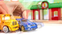 Toy Car Construction - Bussy & Speedy RENAULT MEGANE - Toy Train Trip! Trains for Kids.Toy Cars-8MO7