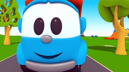 Leo the Truck. 3D cartoon and Animated series. Vacuum cleaner. Construction cartoon.-eWeAN