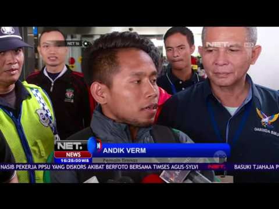 Timnas Disambut Suka Cita Suporter Usai Kalahkan Singapura 2-1 - NET 16