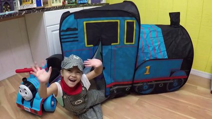 HUGE THOMAS AND FRIENDS SURPRISE TOYS TENT Egg Surprises Ride-On Train Set Toy Trains & Track Sets-HdS2qAruX