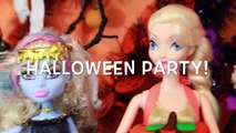 HALLOWEEN PRANK Barbie Frozen Monster High Doll Parody Play-Doh Halloween Costumes DIY KIDS Trick-iul9